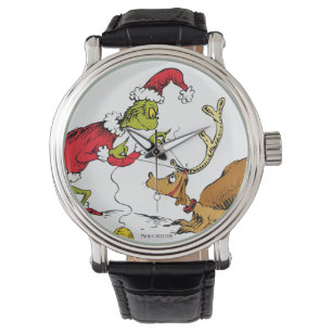 Grinch Prepares Max the Reindeer Watch