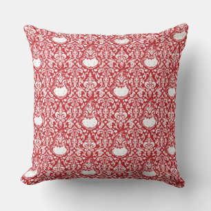 Grinch   Red Damask Pattern Cushion