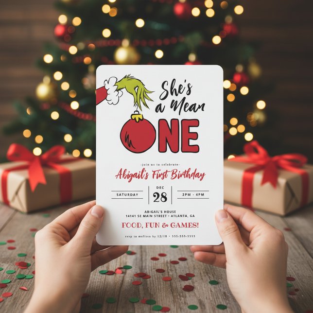 Grinch She's a Mean One 1st Birthday (Creator Uploaded)