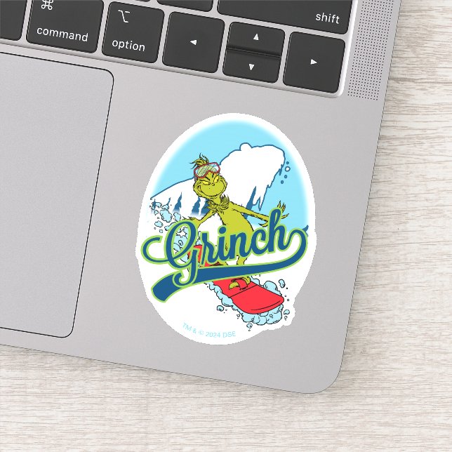 Grinch Snowboarding (Detail)