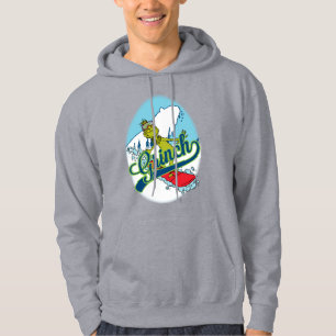 Grinch Snowboarding Hoodie