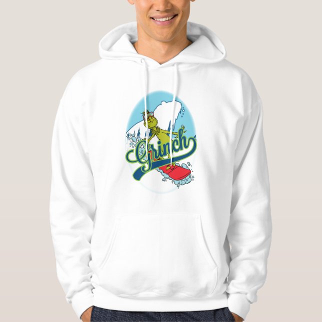 Grinch Snowboarding Hoodie (Front)
