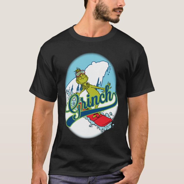 Grinch Snowboarding T-Shirt (Front)