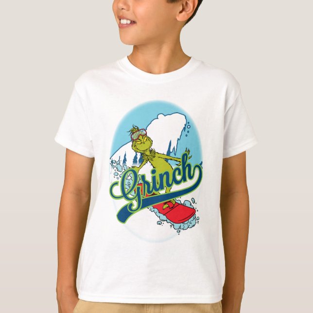 Grinch Snowboarding T-Shirt (Front)