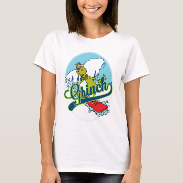 Grinch Snowboarding T-Shirt (Front)