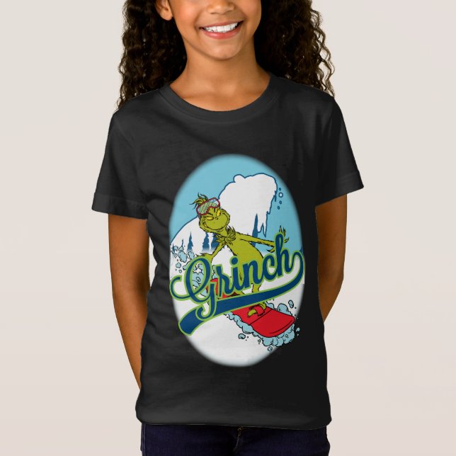 Grinch Snowboarding T-Shirt (Front)