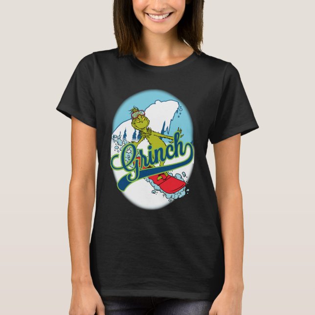Grinch Snowboarding T-Shirt (Front)