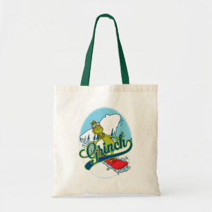 Grinch Snowboarding Tote Bag