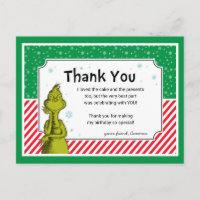 Grinch Snowflake Birthday Thank You