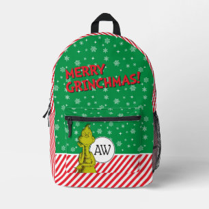 Grinch Snowflake Printed Backpack