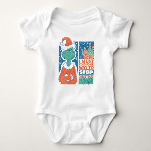 Grinch   Stop Christmas Vintage Graphic Baby Bodysuit