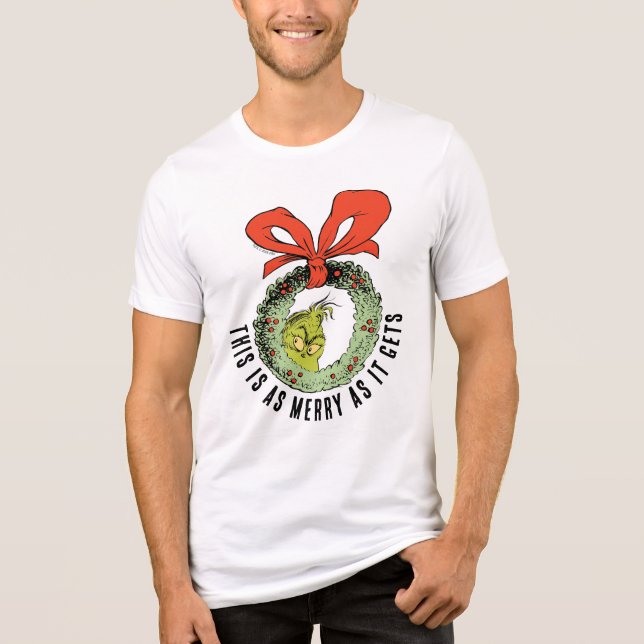 Grinch | This Is As Merry As It Gets Tri-Blend Shirt (Front)