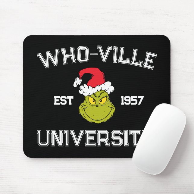 Grinch | Who-ville University Est 1957 Mouse Mat (With Mouse)