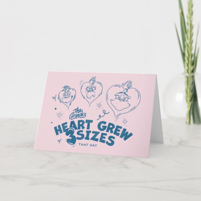 Grinch's Heart Grew 3 Sizes Card (Front)