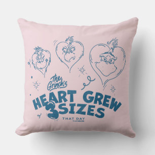 Grinch's Heart Grew 3 Sizes Cushion