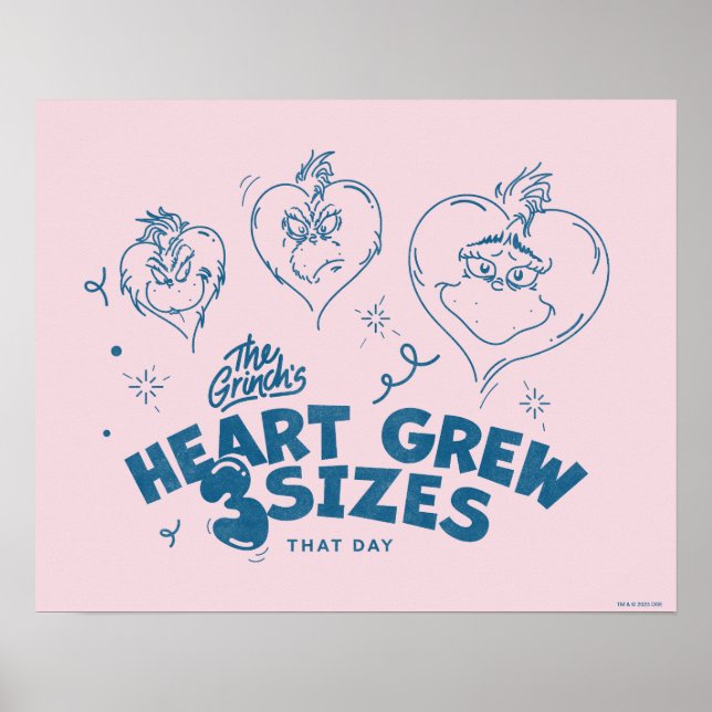Grinch's Heart Grew 3 Sizes Poster (Front)