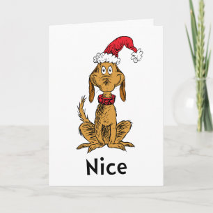 Grinch's Max Santa Claus Hat Card