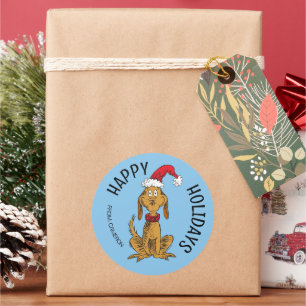 Grinch's Max Santa Claus Hat Classic Round Sticker
