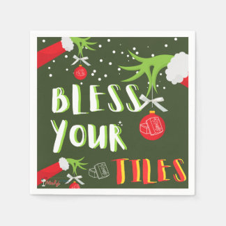 GRINCHY Mahjong Bless Your Tiles Napkins