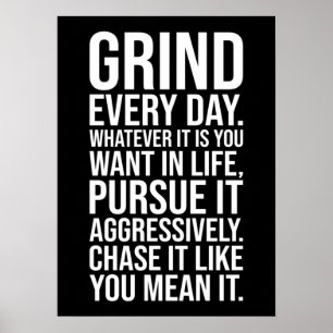Grind Every Day - Motivational Poster
