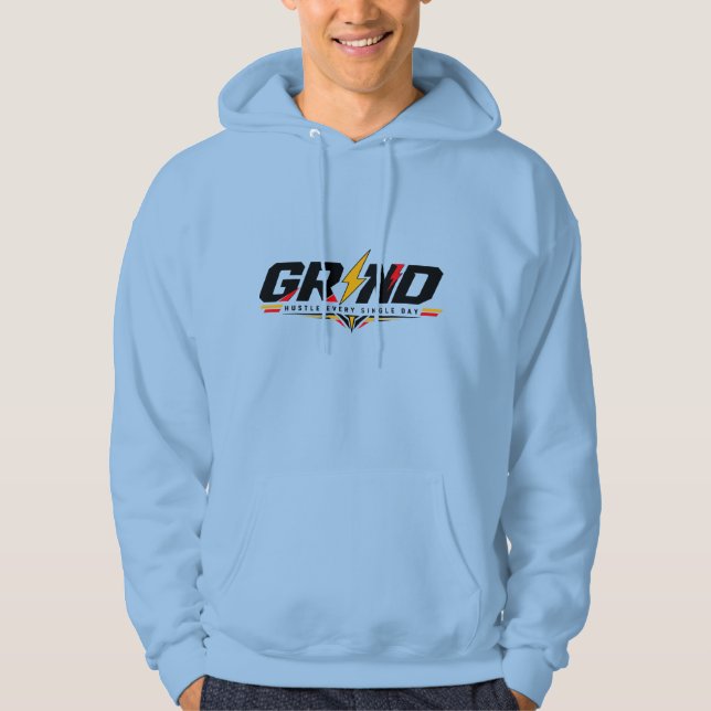 Grind Hustle Every Single Day Graphic Log Hoodie (Front)