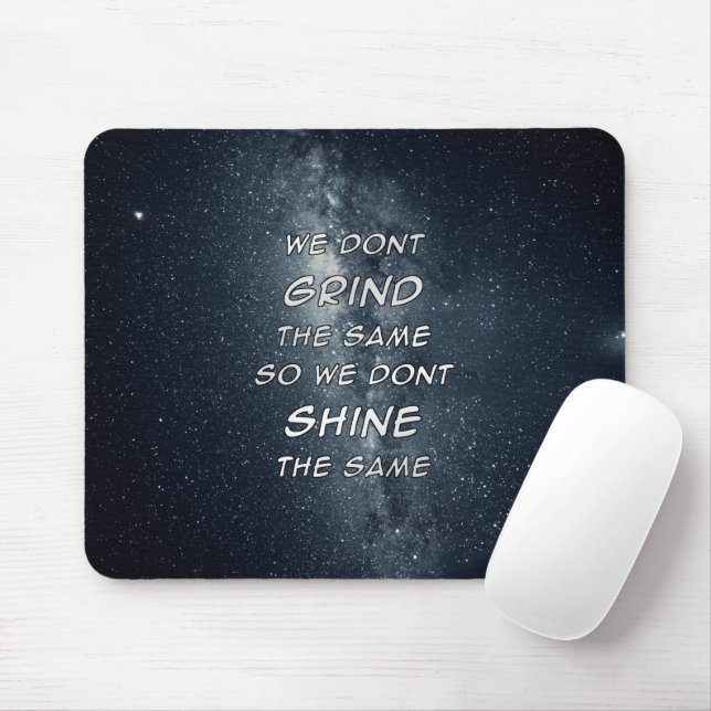 Grind & Shine Stars Motivational Inspiration Mouse Mat (With Mouse)