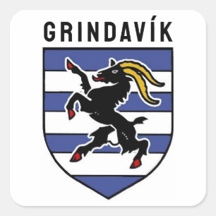 Grindavík Coat of Arms - Iceland Square Sticker