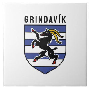 Grindavík Coat of Arms - Iceland Tile