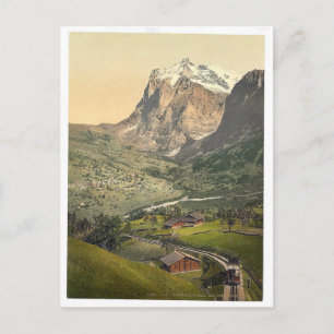 Grindelwald and Mount Wetterhorn, Bernese Oberland Postcard