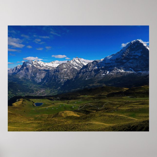 Grindelwald and the Swiss Alps Poster (Front)
