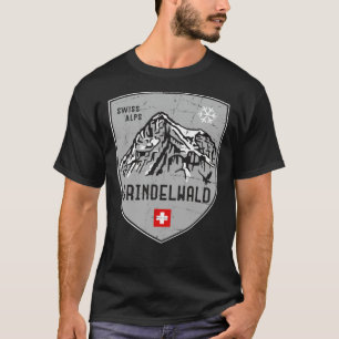 Grindelwald Mountain Switzerland Emblem Classic T T-Shirt