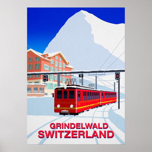 Grindelwald Ski Poster (Front)