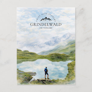 Grindelwald Swiss Alps Scenery   Switzerland Holiday Postcard