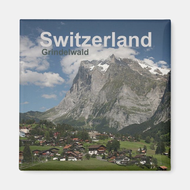 Grindelwald Switzerland Magnet Travel Souvenir (Front)