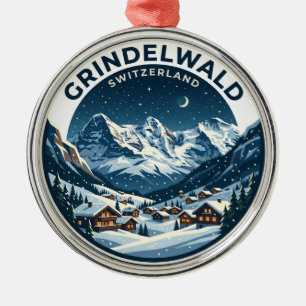 GRINDELWALD Switzerland Metal Tree Decoration
