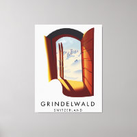 Grindelwald Switzerland ski poster