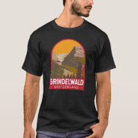Grindelwald Switzerland Travel Art Vintage