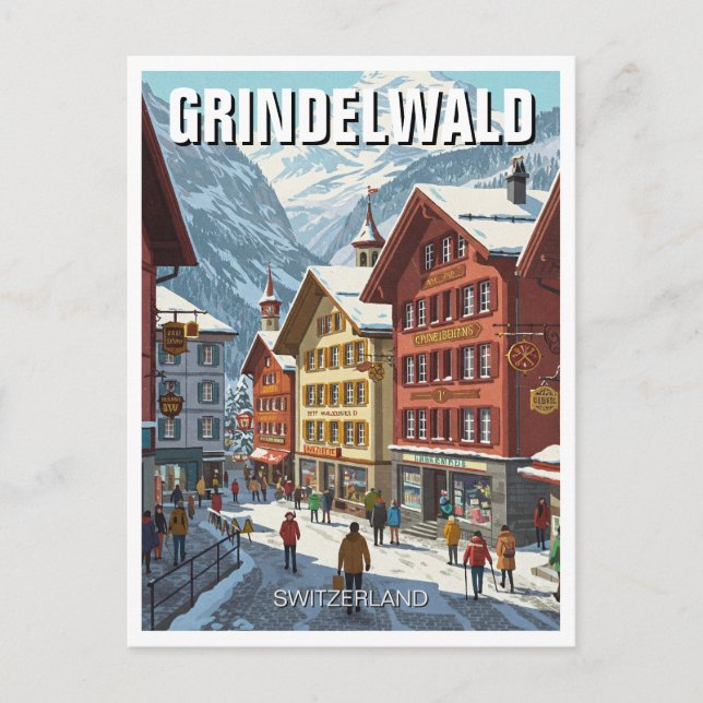 Grindelwald Switzerland Travel Postcard (Front)