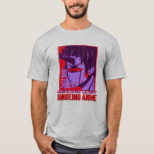 Grinding Quest, Bingeing Anime  T-Shirt (Front)
