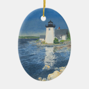 Grindle Point Lighthouse Ceramic Tree Decoration
