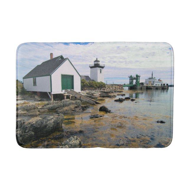 Grindle Point Lighthouse, Maine Bath Mat (Front)