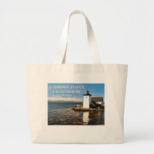 Grindle Point Lighthouse, Maine Jumbo Tote Bag