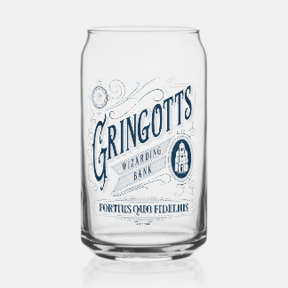 GRINGOTTS Wizarding Bank Vintage Graphic Can Glass