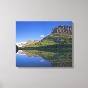 Grinnel Point and Allen Mountain reflect into Canvas Print