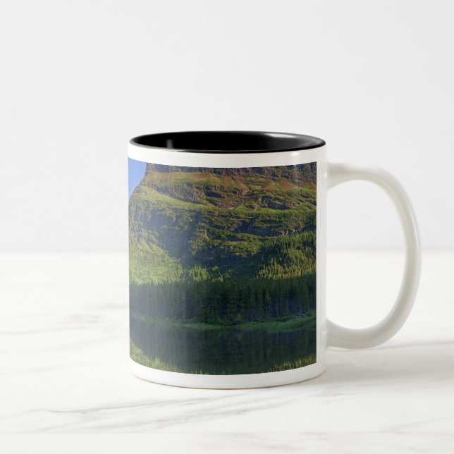 Grinnel Point and Allen Mountain reflect into Two-Tone Coffee Mug (Right)