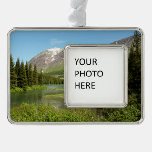 Grinnell Creek at Glacier National Park Silver Plated Framed Ornament