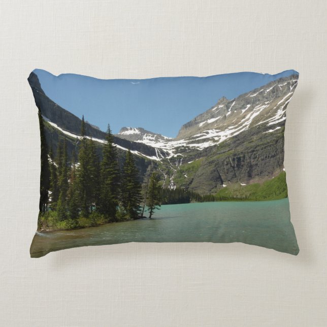 Grinnell Lake at Glacier National Park Decorative Cushion (Front)