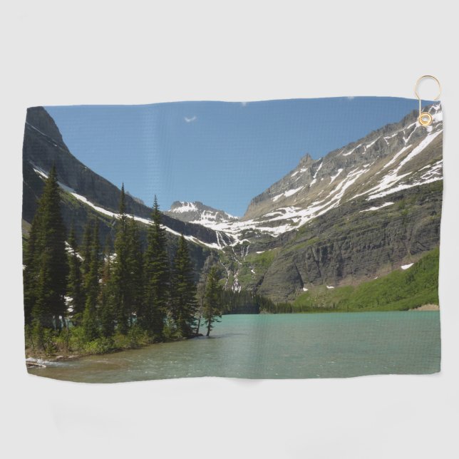 Grinnell Lake at Glacier National Park Golf Towel (Horizontal)