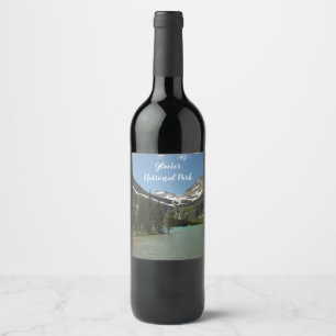 Grinnell Lake at Glacier National Park Wine Label