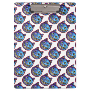 Grinning Blue Cat Vintage Halloweenies Clipboard